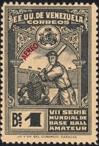 Stamp, Baseball player, Venezuela,  