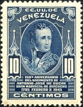 150th Anniversary of the birth of Antonio José de Sucre