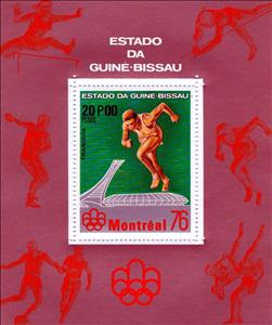 Souvenir Sheet, Running, Guinea-Bissau,  , Olympic Games, Running, Sports