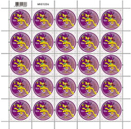 Full Pane, Pluto, Hong Kong,  , Comics, Disney, Dogs, Round Stamps