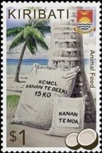 Stamp, Animal Feed, Kiribati,  , Economy, Food