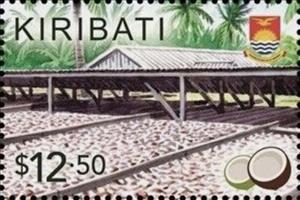 Stamp, Coconut Farming, Kiribati,  , Economy