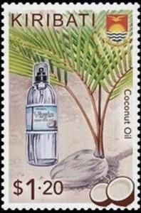 Stamp, Coconut Oil, Kiribati,  , Economy, Food