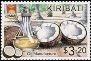 Stamp, Coconut Oil Manufacture, Kiribati,  , Economy