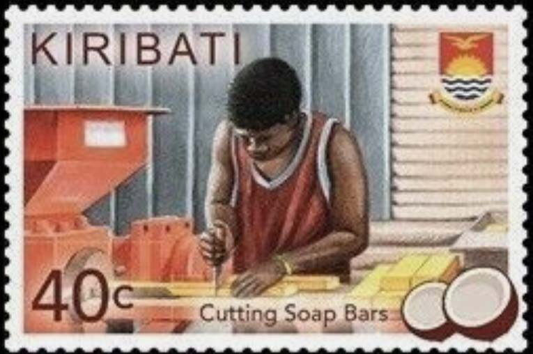 Cutting Coconut Soap Bars