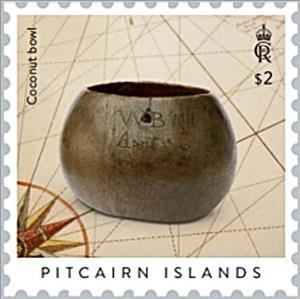 Stamp, Coconut Bowl, Pitcairn Islands,  , Crafts
