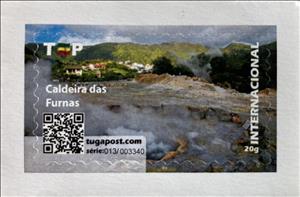 Stamp, Caldeira das Furnas, Portugal,  , Landscapes, Tourism