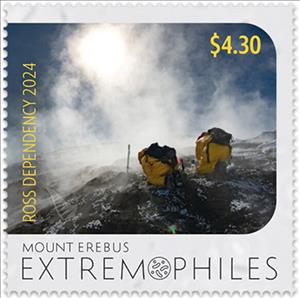 Stamp, Geothermal Researchers on Mount Erebus, Ross Dependency,  , Mountains, Scientists, Volcanos