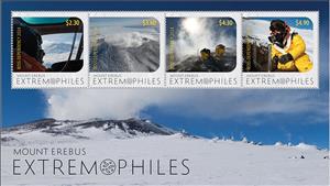 Souvenir Sheet, Mount Erebus Extremophiles, Ross Dependency,  , Mountains, Scientists, Volcanos
