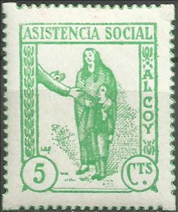 Stamp, Asistencia Social, Spain, Civil War,  , Children, Women