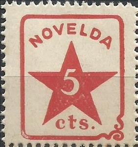 Stamp, Numeral on star, Spain, Civil War,  , Stars