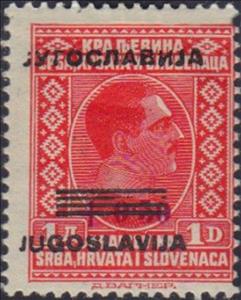 Stamp, King Alexander - overprint, Yugoslavia,  , Heads of State, Kings