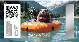 Stamp, The Descent of the Aare from Marmi, Switzerland,  , Animals (Fauna), Cryptostamps, Mammals, Marmots