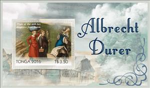 Souvenir Sheet, Art Albrecht Durer, Tonga,  , Art, Painters, Paintings