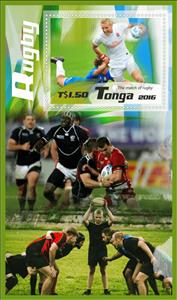 Souvenir Sheet, Sport Rugby, Tonga,  , Rugby, Sports