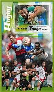 Souvenir Sheet, Sport Rugby, Tonga,  , Rugby, Sports