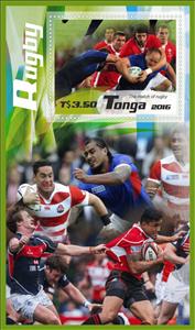 Souvenir Sheet, Sport Rugby, Tonga,  , Rugby, Sports