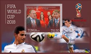 Souvenir Sheet, Sports FIFA World Cup 2018 in Russia, Tonga,  , Football (Soccer), Sports