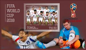 Souvenir Sheet, Sports FIFA World Cup 2018 in Russia, Tonga,  , Football (Soccer), Sports