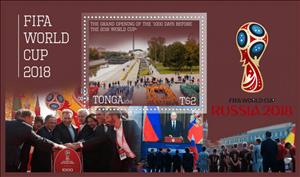 Souvenir Sheet, Sports FIFA World Cup 2018 in Russia, Tonga,  , Football (Soccer), Sports