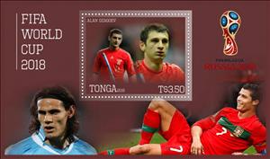 Souvenir Sheet, Sports FIFA World Cup 2018 in Russia, Tonga,  , Football (Soccer), Sports