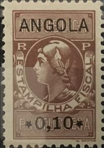 Stamp, Republic Key Type, Angola,  , Women