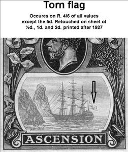 Stamp, Sailing ship, Ascension Island,  , Crowns and Coronets, Famous People, Heads of State, Kings, Men, Royalty, Sailing Ships, Ships