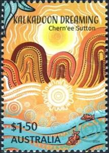 Stamp, Kalkadoon Dreaming : Art of Chern’ee Sutton, Australia,  , Art