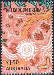 Stamp, Kalkadoon Dreaming : Art of Chern’ee Sutton, Australia,  , Art