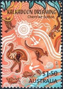 Stamp, Kalkadoon Dreaming : Art of Chern’ee Sutton, Australia,  , Art
