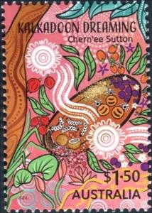 Stamp, Kalkadoon Dreaming : Art of Chern’ee Sutton, Australia,  , Art