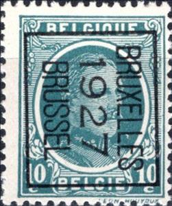 Stamp, Precanceled King Albert I - type Houyoux, Belgium,  , Famous People, Heads of State, Kings, Men, Royalty