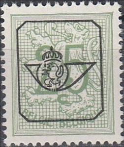 Stamp, Precanceled Number on Heraldic Lion - Type G, Belgium,  , Heraldic Animals, Лев, Numbers