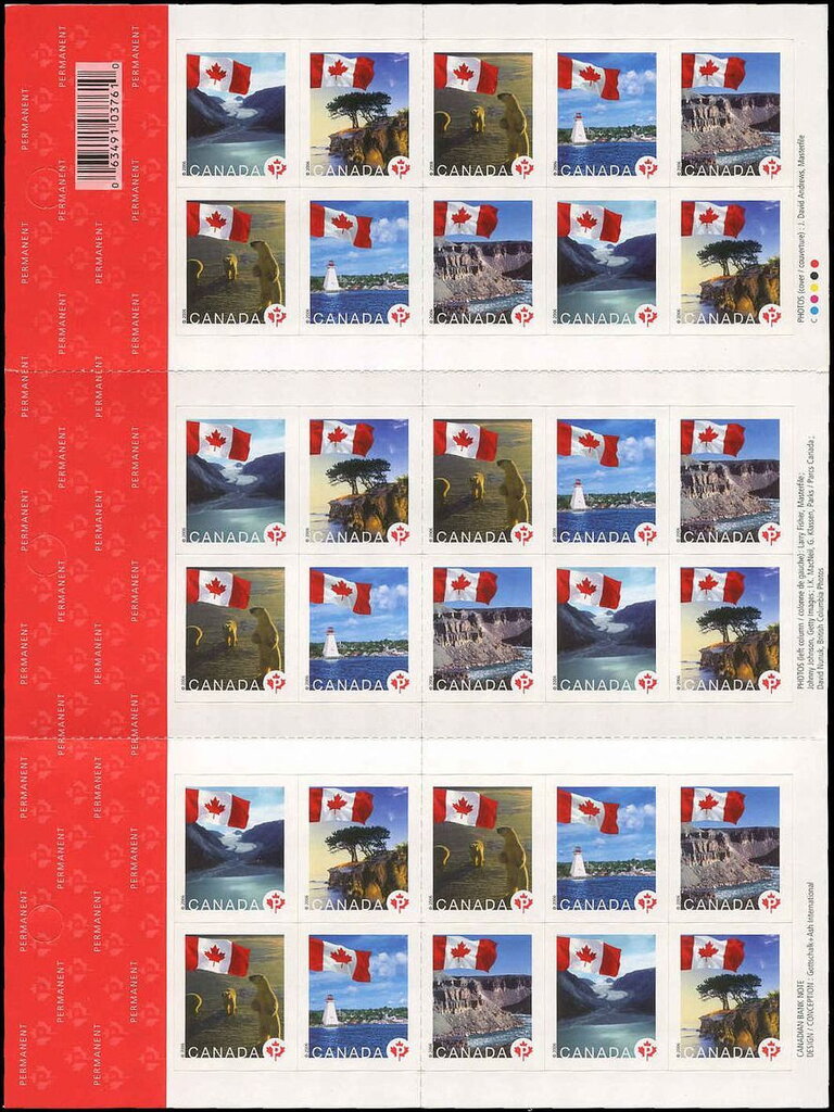 Flag over ladmarks booklet pane