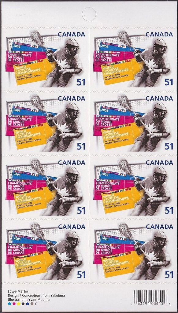 Lacrosse Player booklet pane