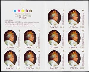 Booklet Pane, The Queen booklet pane, Canada,  , Anniversaries and Jubilees, Crowns and Coronets, Famous People, Heads of State, Queens, Royalty, Women
