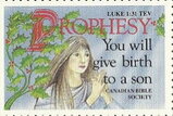 Stamp, Canadian Bible Society. Prophecy. You will give birth to a, Canada,  , Biblical Accounts, Charity, Christmas, Proverbs and Quotations, Women