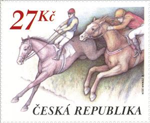 Stamp, Grand Pardubice Steeplechase, Czech Republic,  , Animals (Fauna), Anniversaries and Jubilees, Equestrianism and horse riding, Horses, Mammals