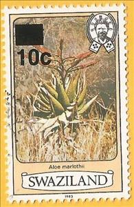 Stamp, Aloe marlothii, Eswatini (Swaziland),  , Flowers, Plants (Flora)