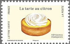 Stamp, Lemon tart, France,  , Pastries / Bakery products