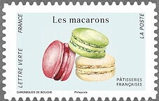 Stamp, Macarons, France,  , Pastries / Bakery products