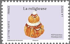 Stamp, The nun, France,  , Pastries / Bakery products