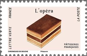 Stamp, The Opera, France,  , Pastries / Bakery products