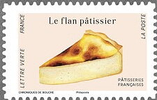 Stamp, The pastry flan, France,  , Pastries / Bakery products