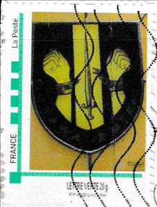 Stamp, Unidentified Coat of Arms, France,  , Coats of Arms