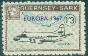 Stamp, Heron, Guernsey, Sark,  , Aircraft, Aviation