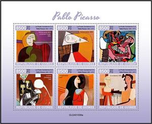Mini Sheet, Pablo Picasso (1881–1973), Guinea,  , Famous People, Painters