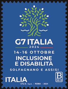 Stamp, G7 Italy: Inclusion and Disability, Italy,  , Conferences, Diplomacy
