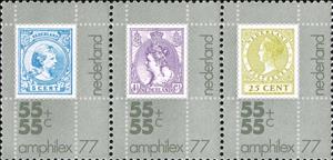 Se-tenant, Int. Stampexhibition Amphilex, Netherlands,  , Heads of State, Stamps, Philatelic Exhibitions, Expositions, Philately, Queens