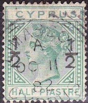 Stamp, Queen Victoria, Cyprus,  , Heads of State, Queens